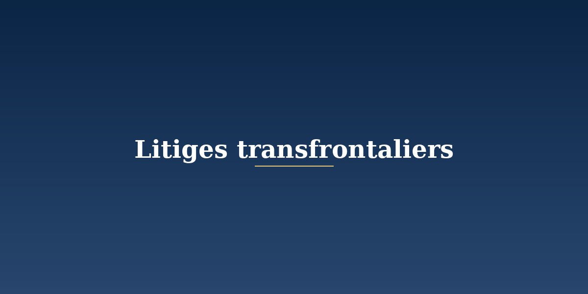 Litiges transfrontaliers