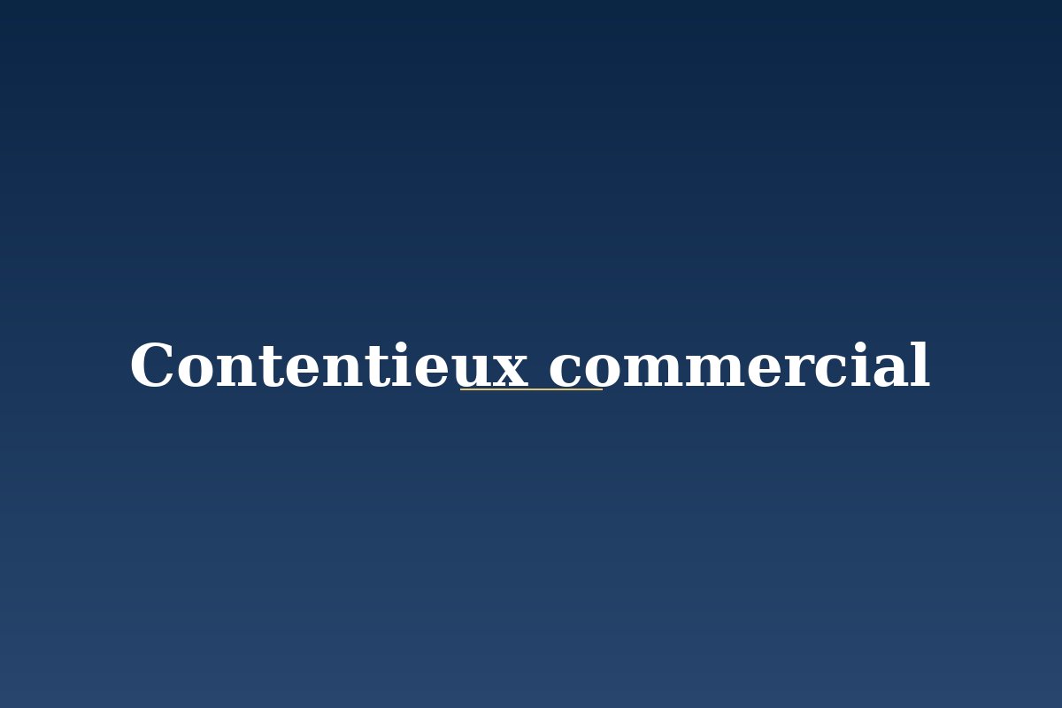 Règlement de contentieux commerciaux