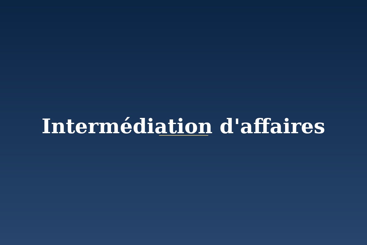 Intermédiaire en affaires
