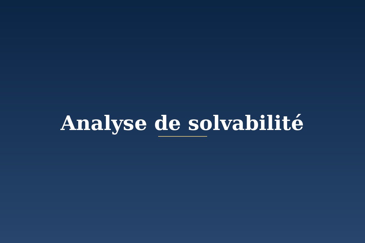 Analyse prédictive de solvabilité